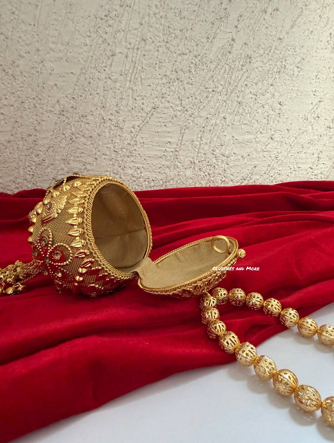 Mini Metal Potli Bag Light Gold