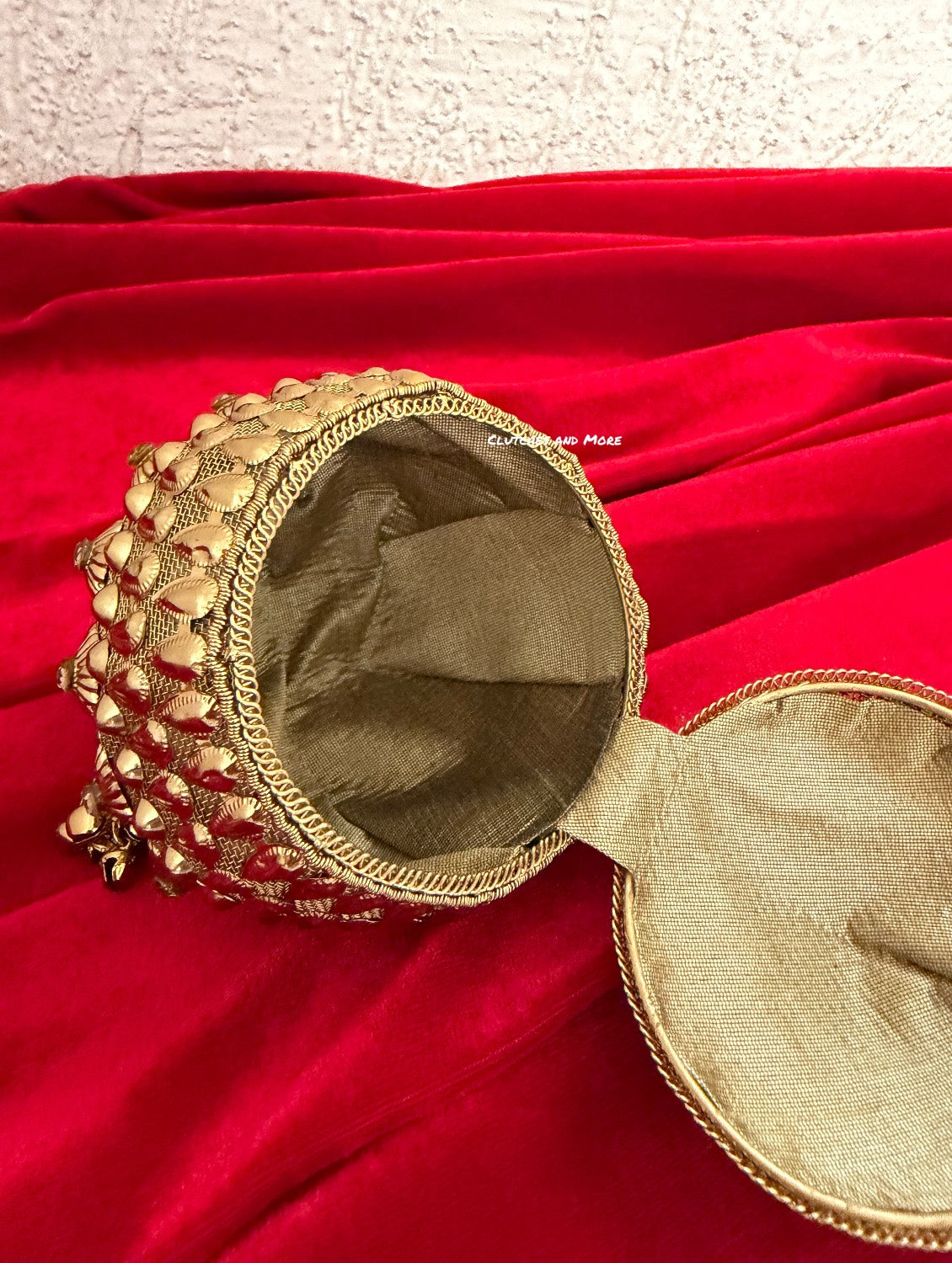 Mini Metal Potli Bag Gold