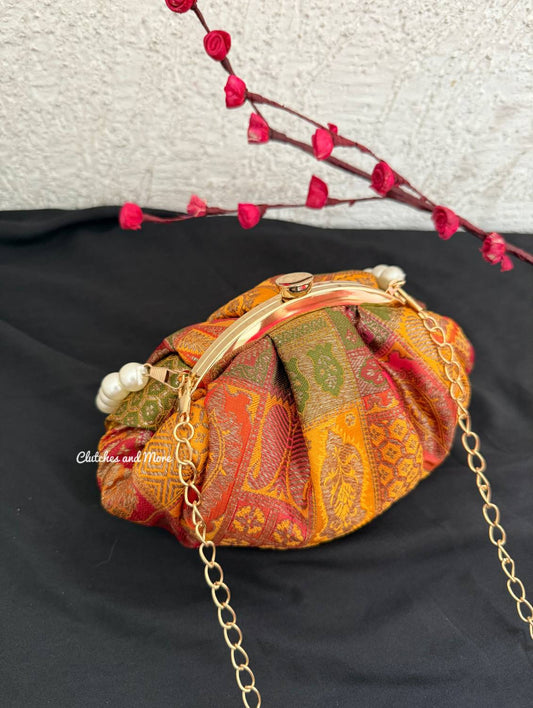 Banarsi Multicolored Batua Bag