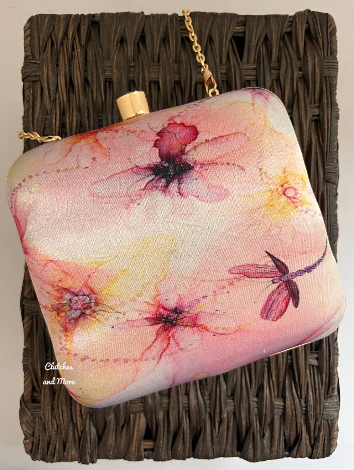 Splash Square Floral clutch