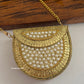 Kasika Kundan Pearl Brass Mini Clutch