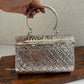 Brass Silver clutch with handle