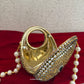 Kiana Kundan Clutch Mini Green Gold