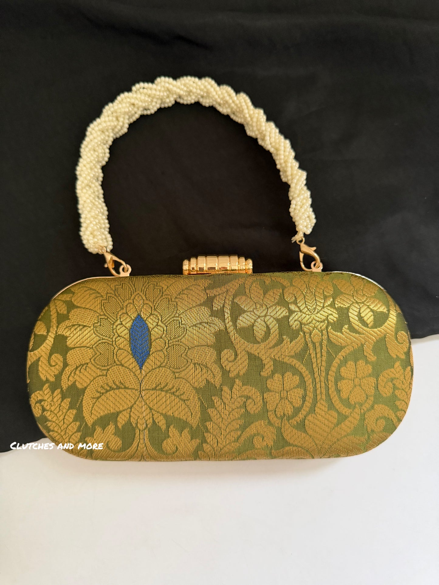 Adaa Banarsi Clutch Green
