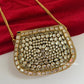 Kashish Kundan Brass Clutch Mini Gold