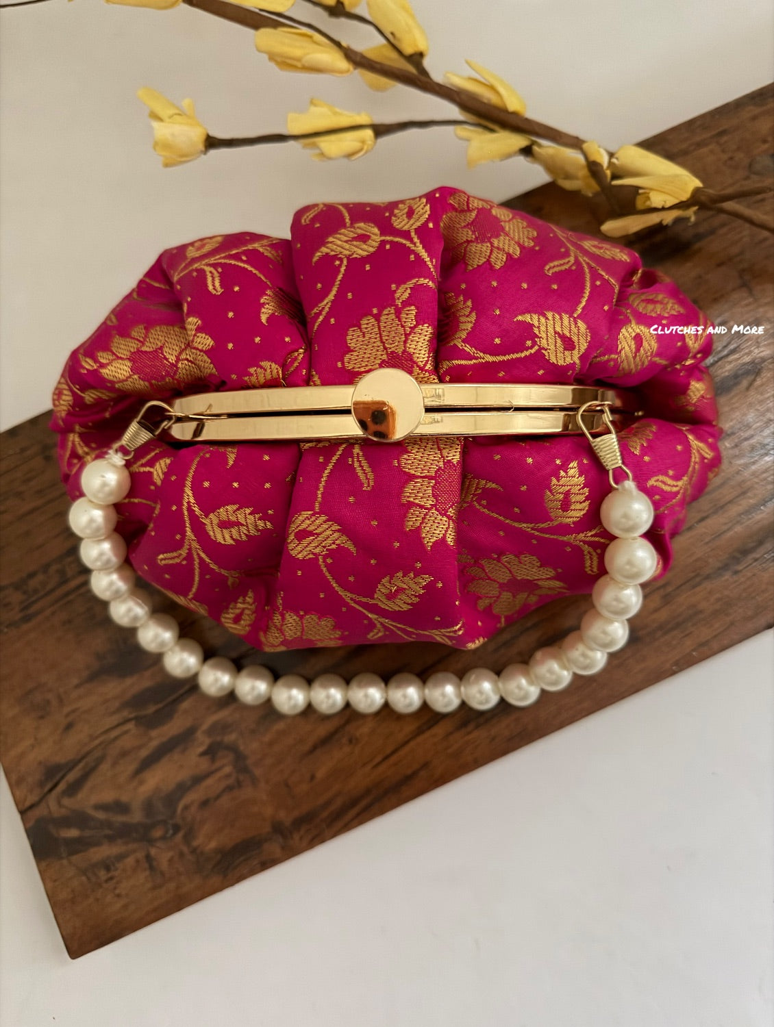 Banarsi Batua Bag Hot Pink