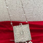 Mumtaz Mini Metal Jaal Bag Silver