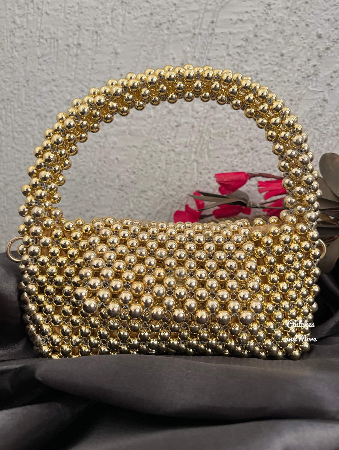 Trend Setter Gold Pearl Bag