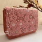 Floral Box Clutch Pink