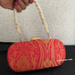 Adaa Banarsi Clutch Red