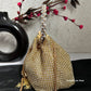 Rhinestone Bucket Bag Gold