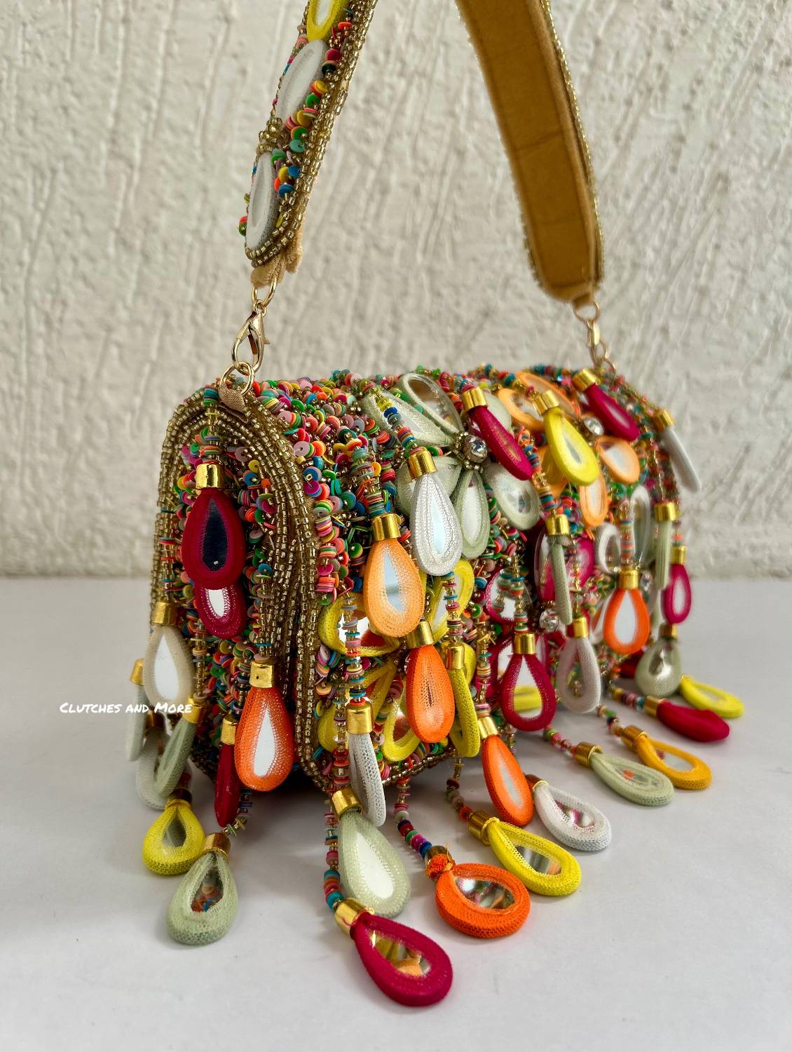 Mirror Flap Bag Multicolored ( Gold Base )