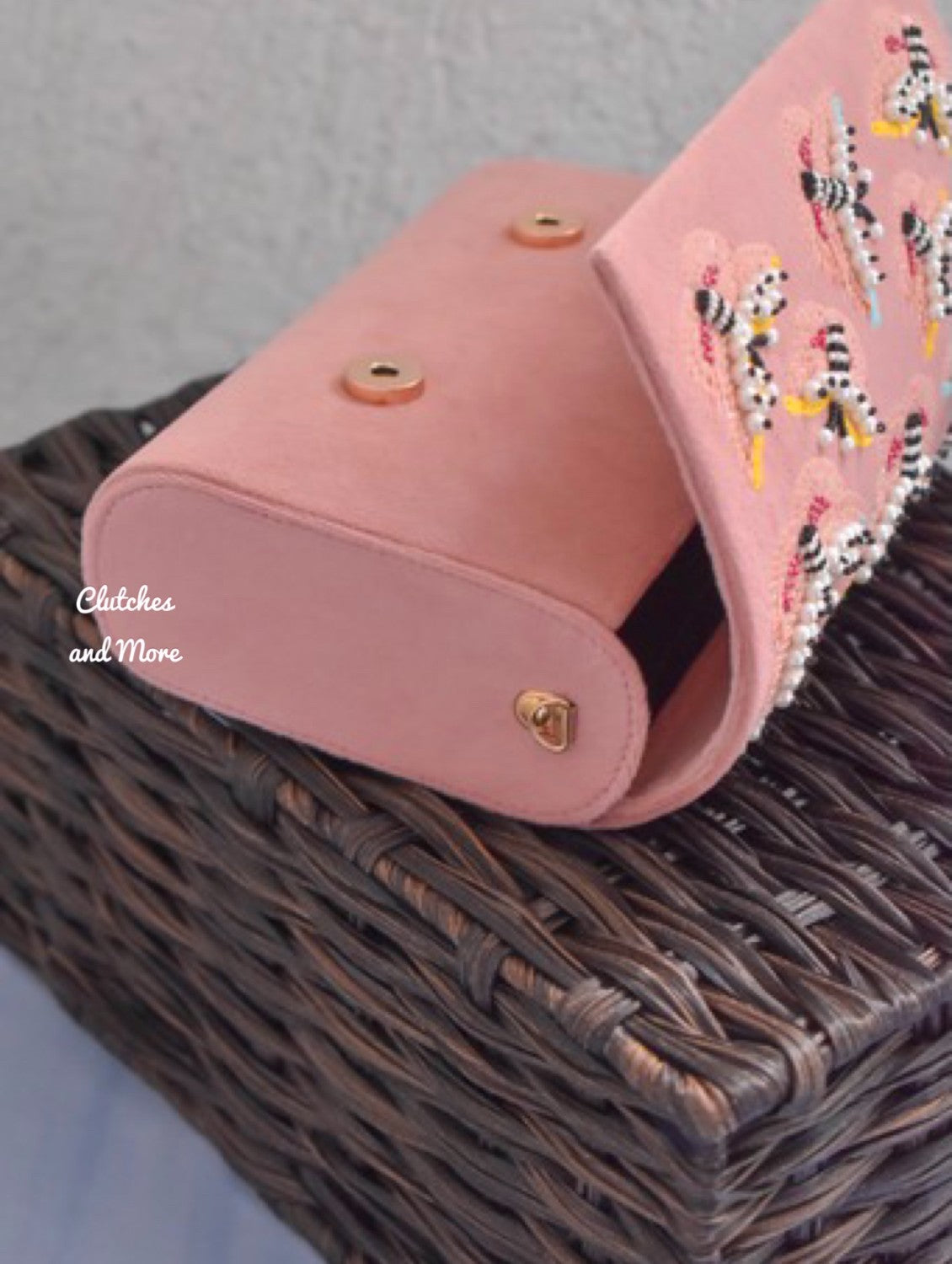 Light Pink Butterfly Flap Bag