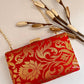 Kala Banarsi Clutch Red