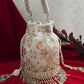 Vaidehi Luxe Potli Bag White