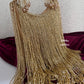 Luxe Moon Fringes Bag Gold