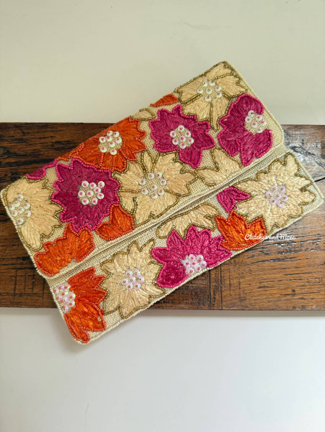 Multicolored Floral  Envelope Bag