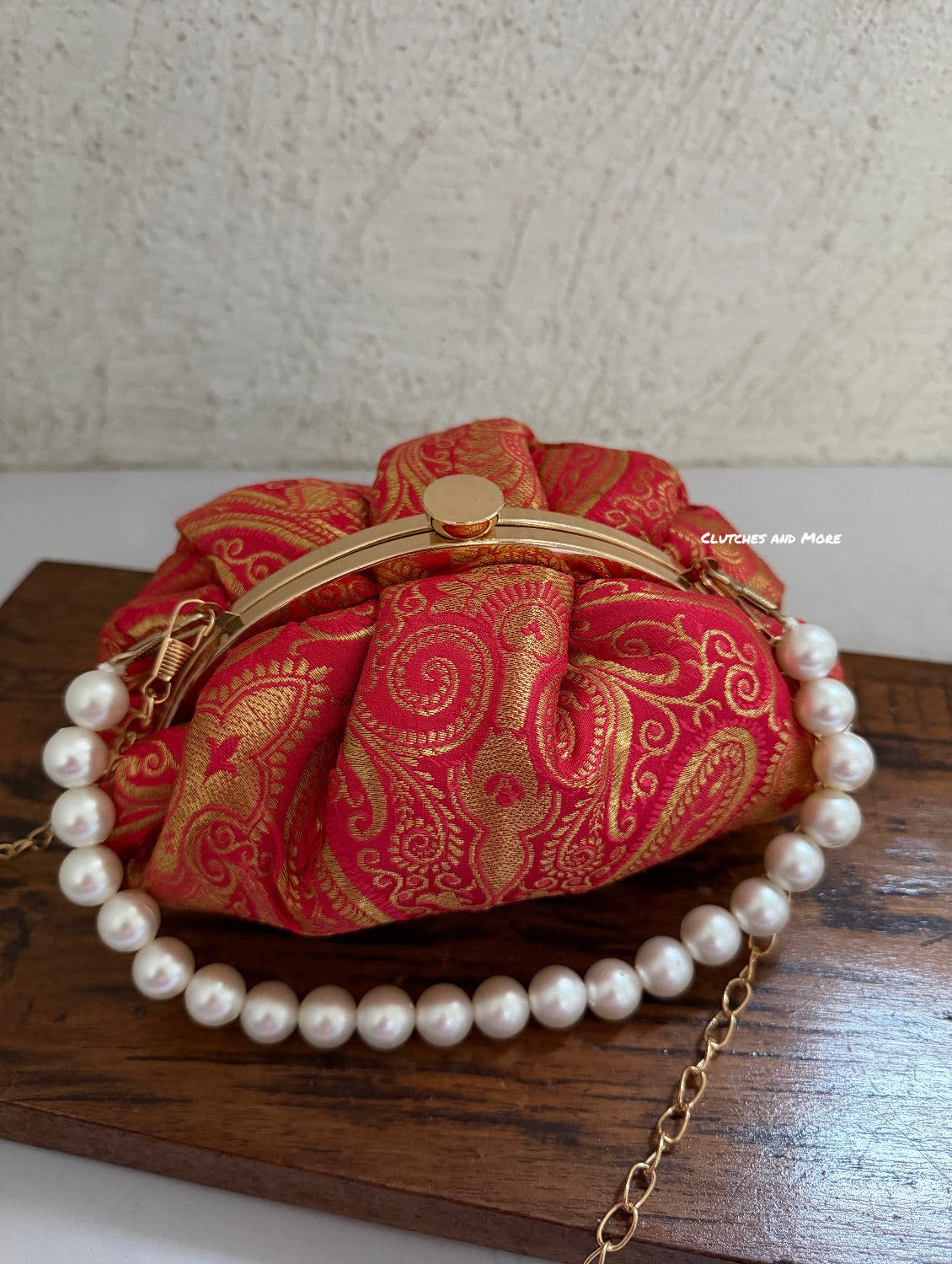 Banarsi Batua Bag Red