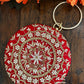 Chakra Red Round Clutch