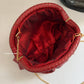 Woven Batua Bag Deep Red