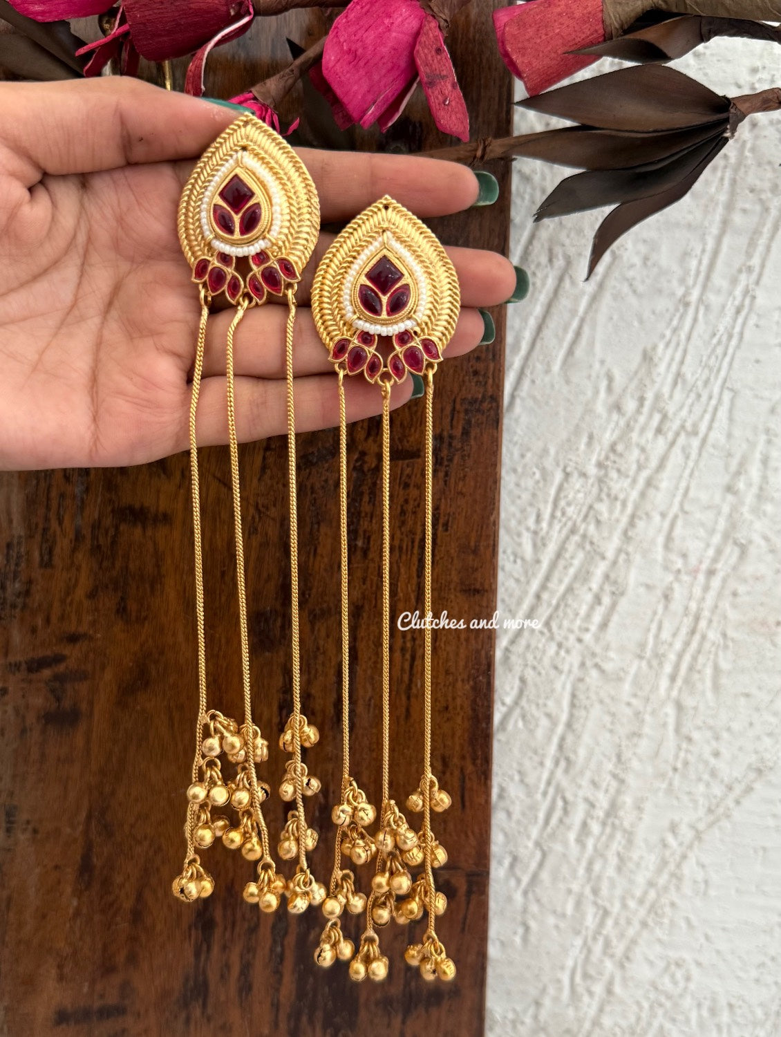 Jhanjhar jhumka Ruby