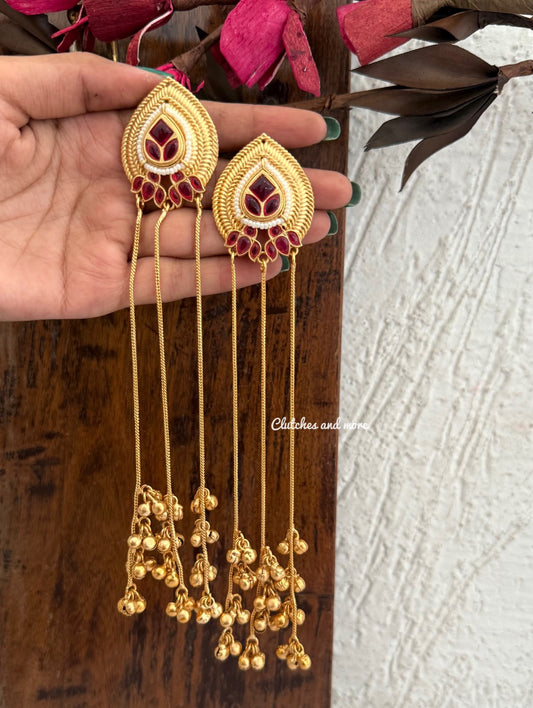 Jhanjhar jhumka Ruby