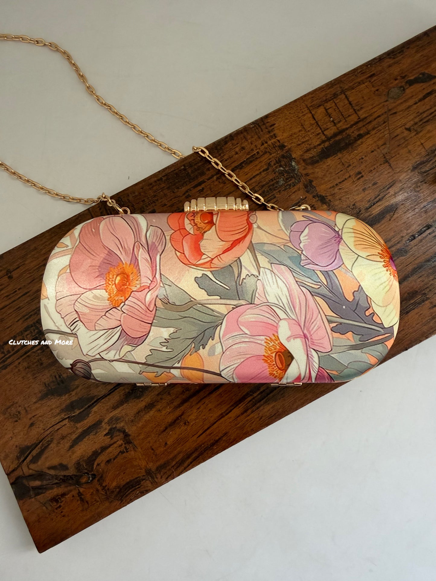 Poppy Floral Capsule Clutch Multicoloured