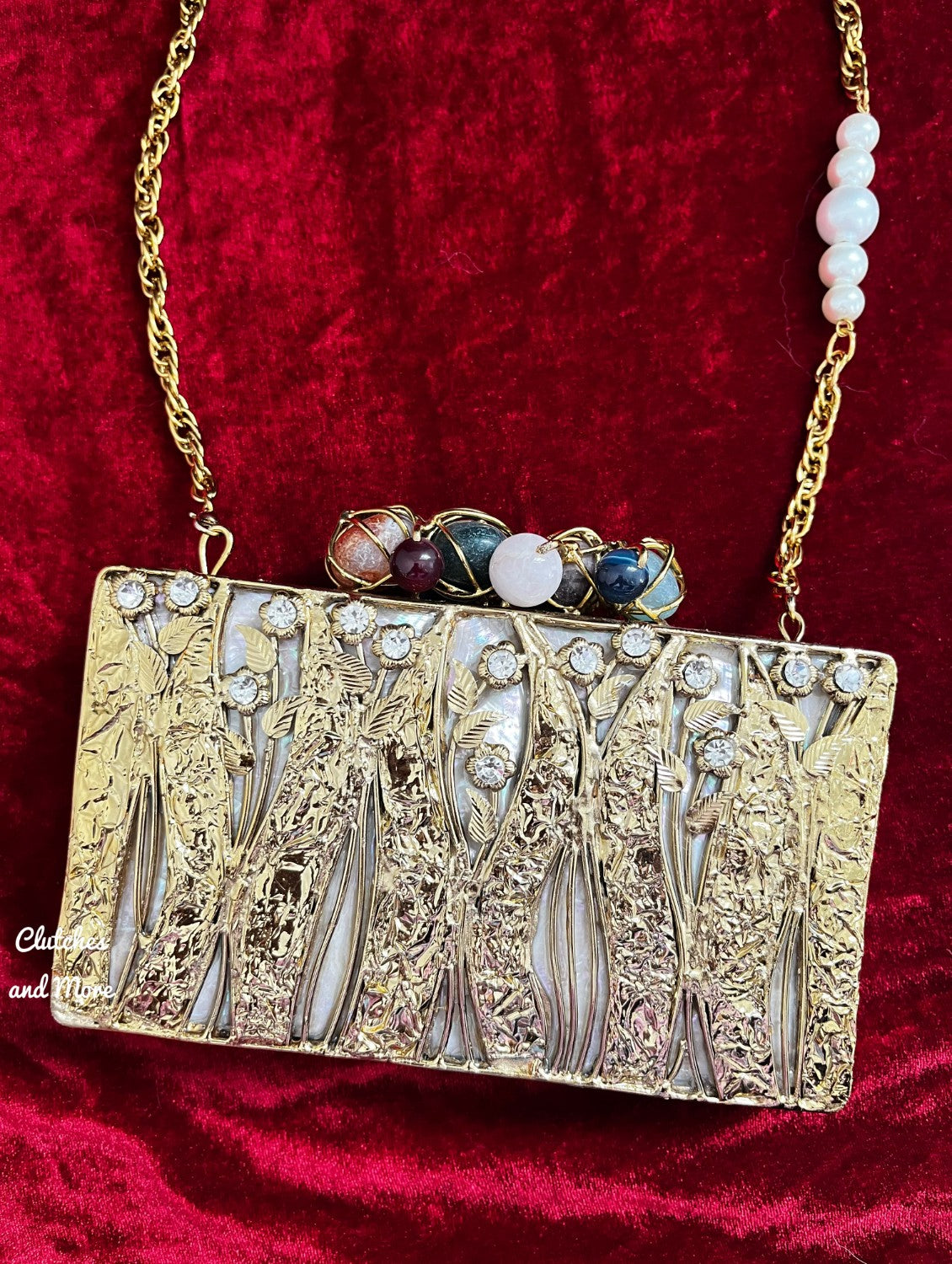 Sartaj Mother of pearl luxury clutch