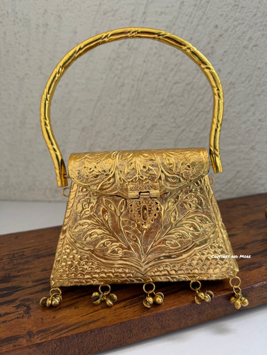 The Mughal Heritage Brass Clutch