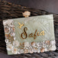 Pastel Green Resin clutch with Name