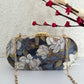 Poppy Floral Capsule Clutch Grey Base