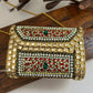 Kasika Kundan Brass Clutch Multicolored