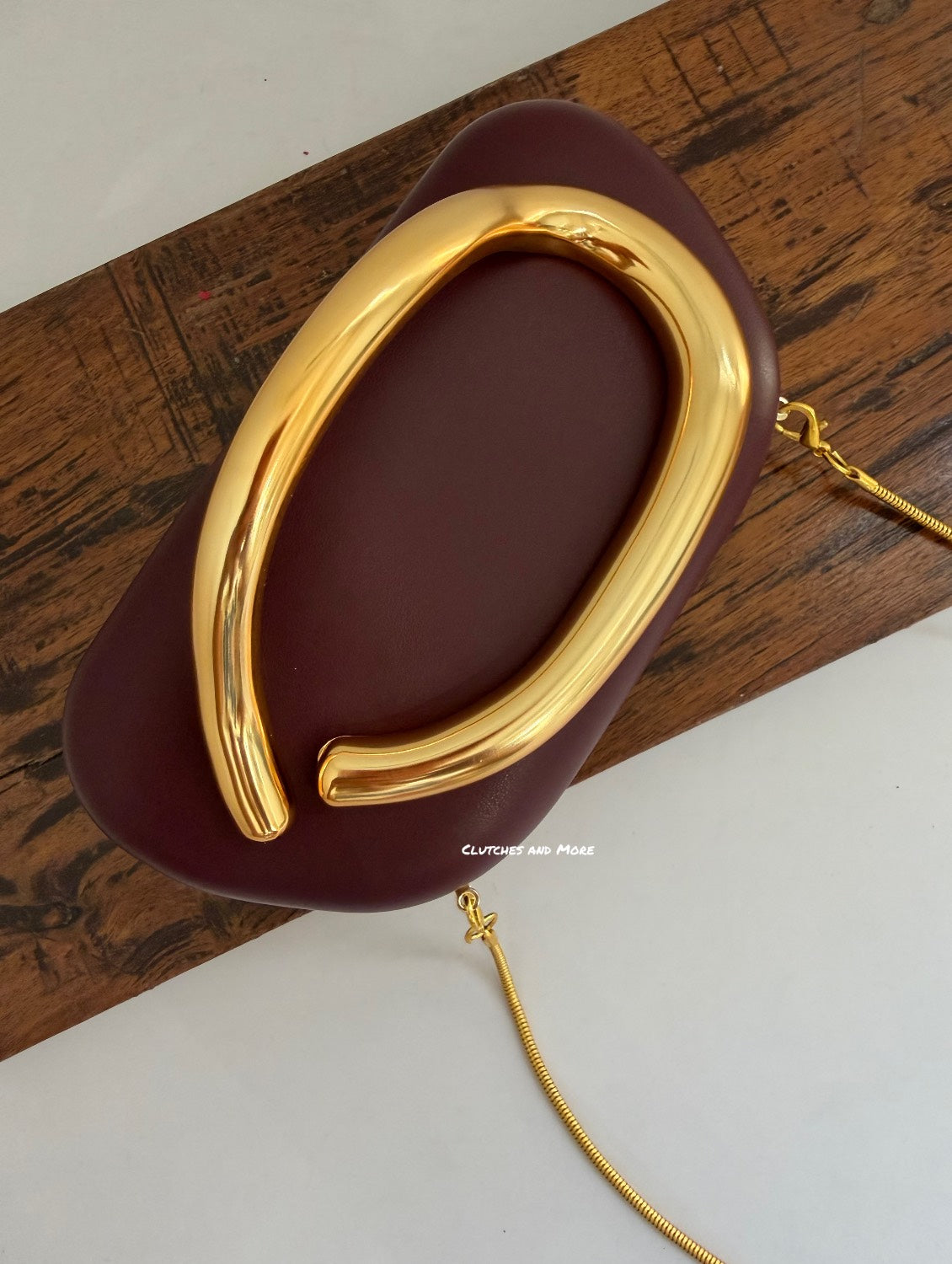 The ZARA Clutch Burgandy