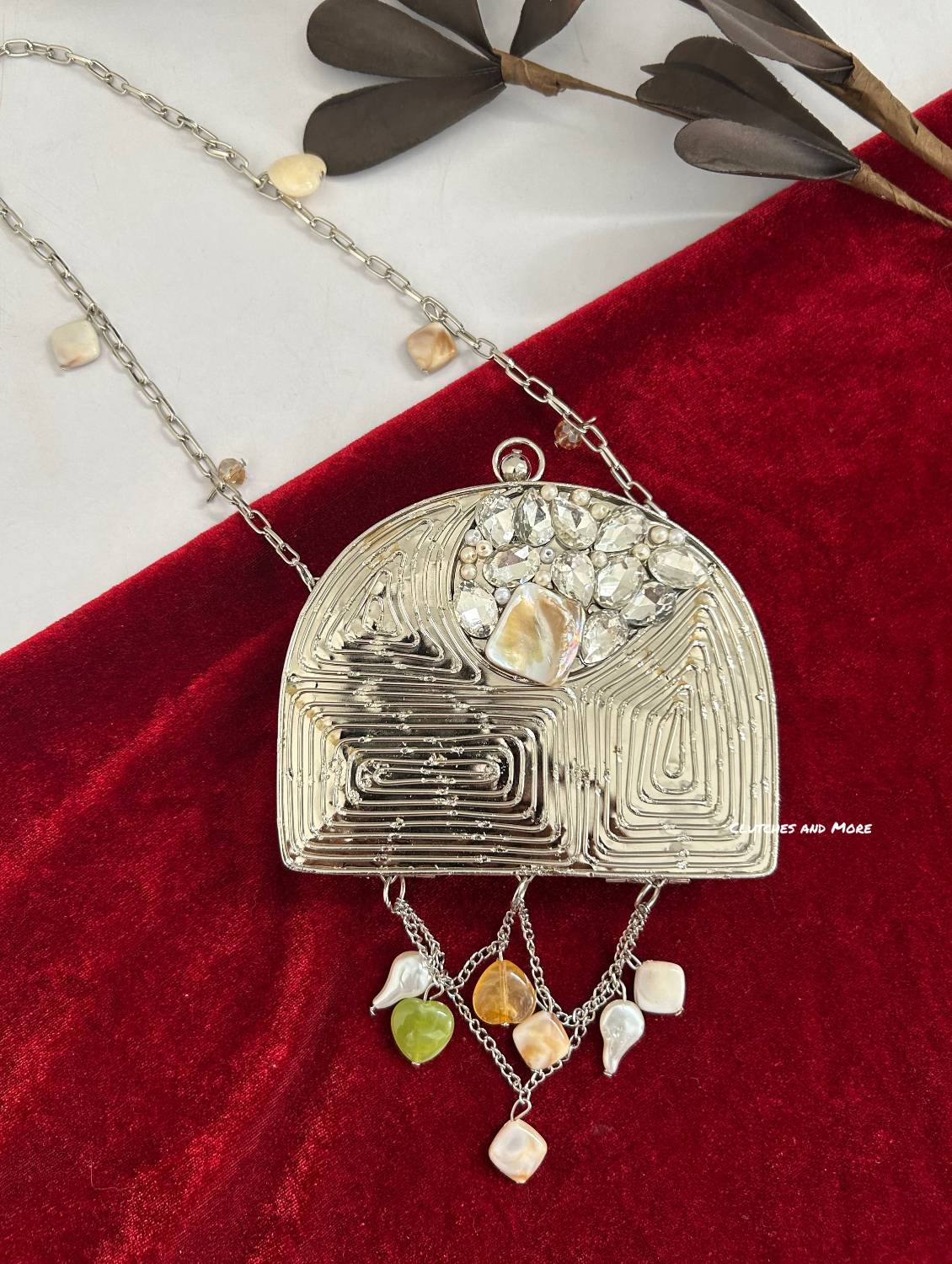 Mini Mother of Pearl Clutch Silver