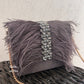 Feather Flap Bag Grey