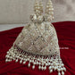 Premium Mirror Potli White Ivory