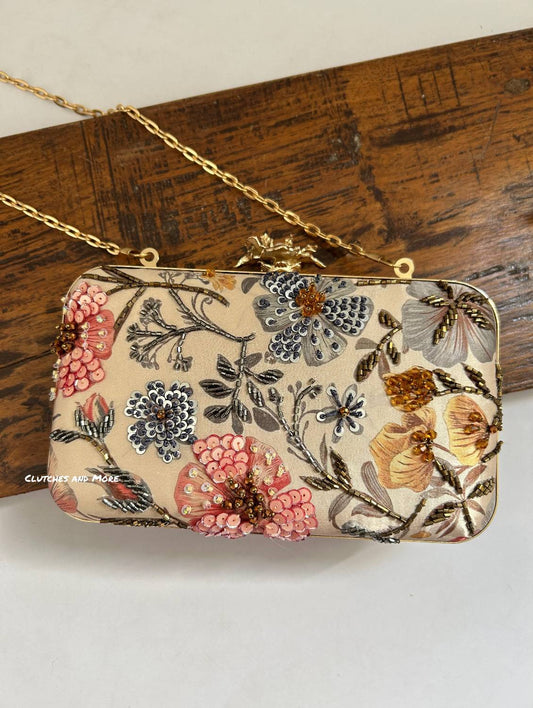 Poppy Multicoloured Floral Clutch