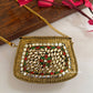 Kasika Kundan Brass Clutch Mini Multicoloured