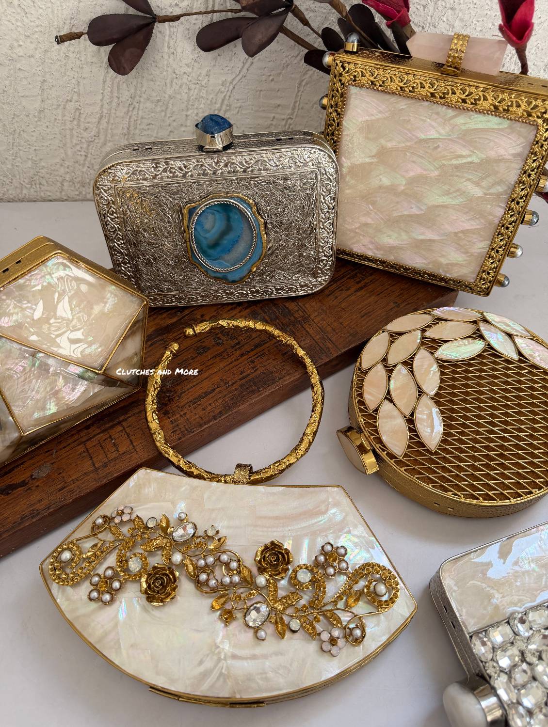 Zarina Mother of Pearl Luxury Clutch