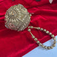 Mini Metal Potli Bag Dark Gold /Copper
