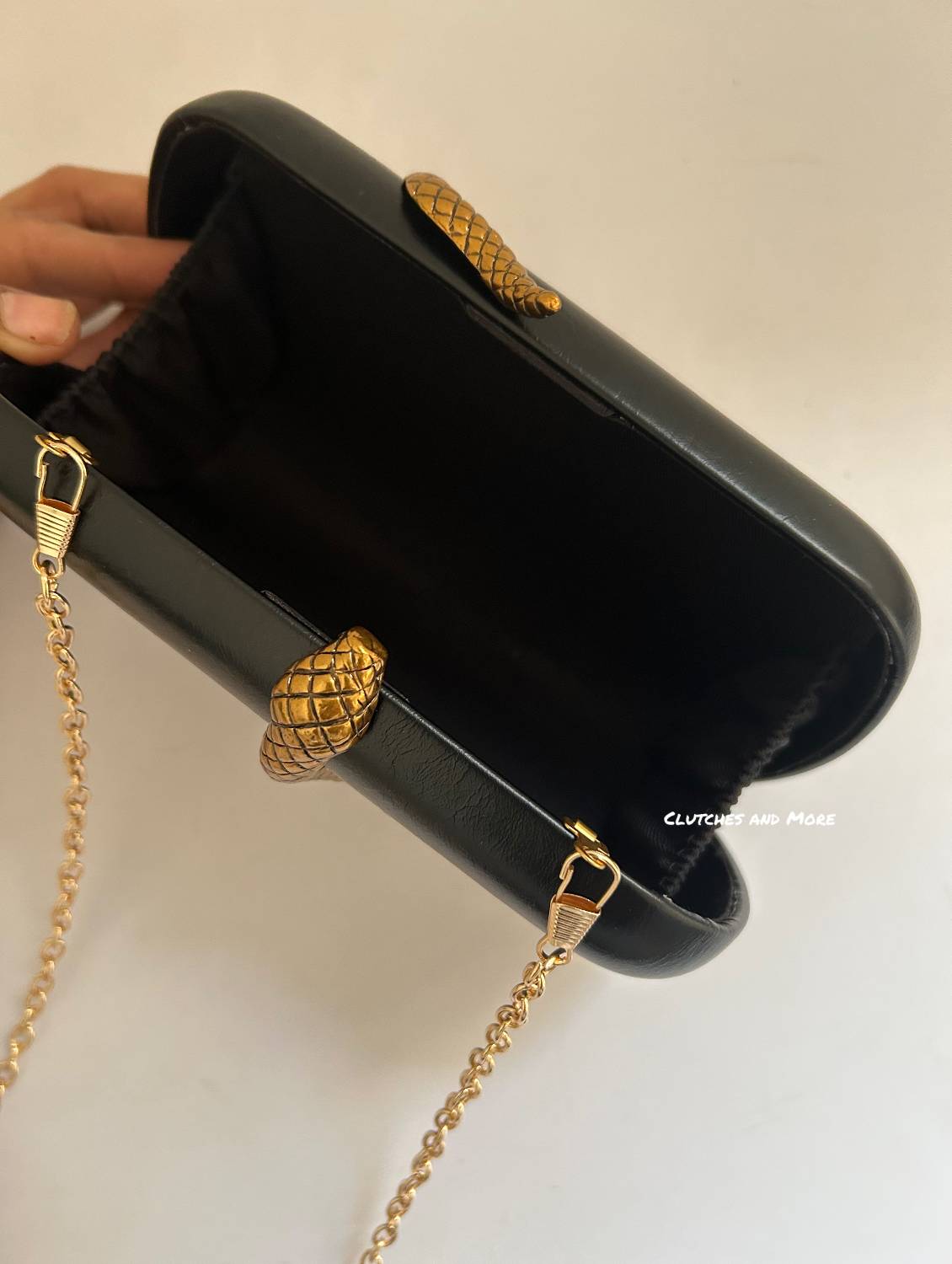 BVLGARI Serpertine Clutch Black