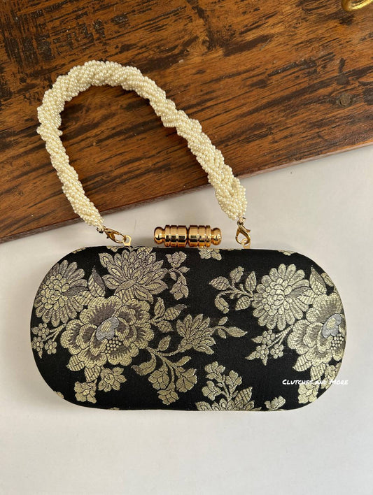 Adaa Banarsi Clutch Black