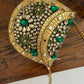 Kasika Kundan Brass Clutch Mini Green