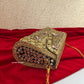 Kasika Kundan Brass Clutch Gold Pink
