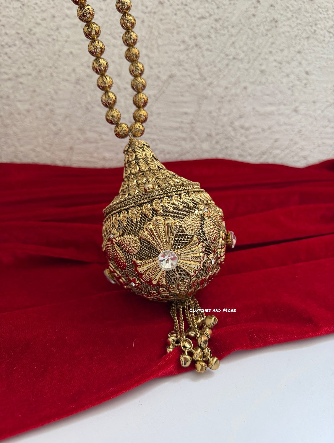 Mini Metal Potli Bag Gold