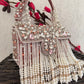 Premium Tassle Box clutch Onion Pink
