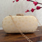 Adaa Banarsi Clutch Off white
