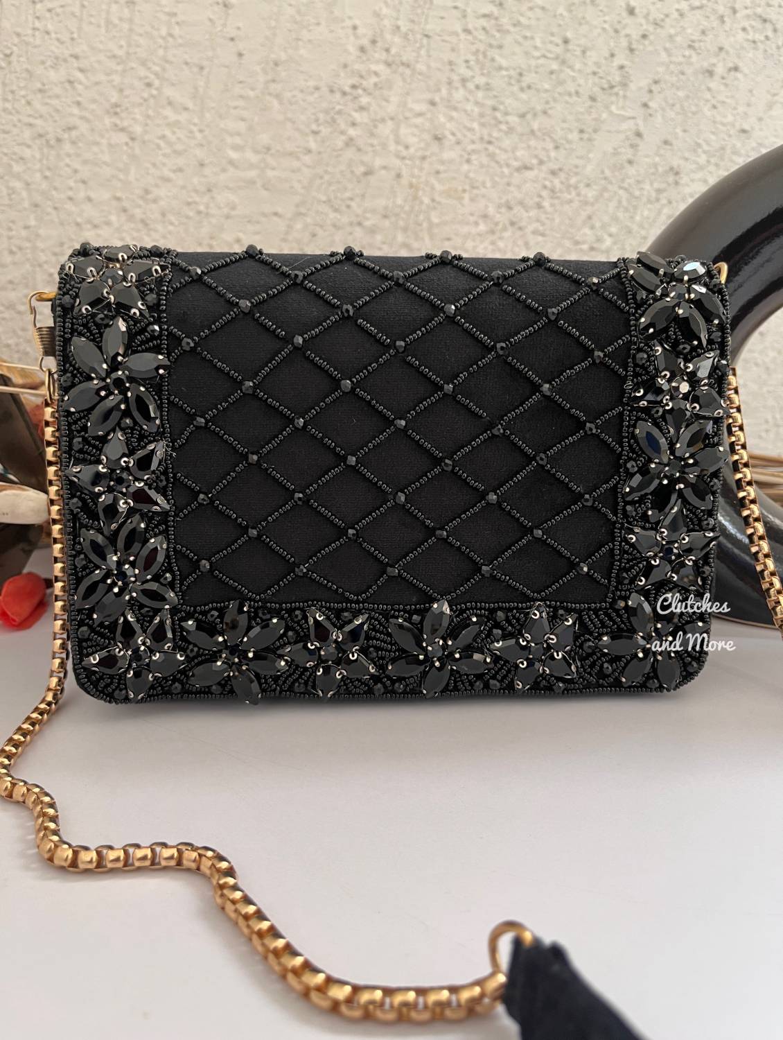 Black Beauty Box Clutch