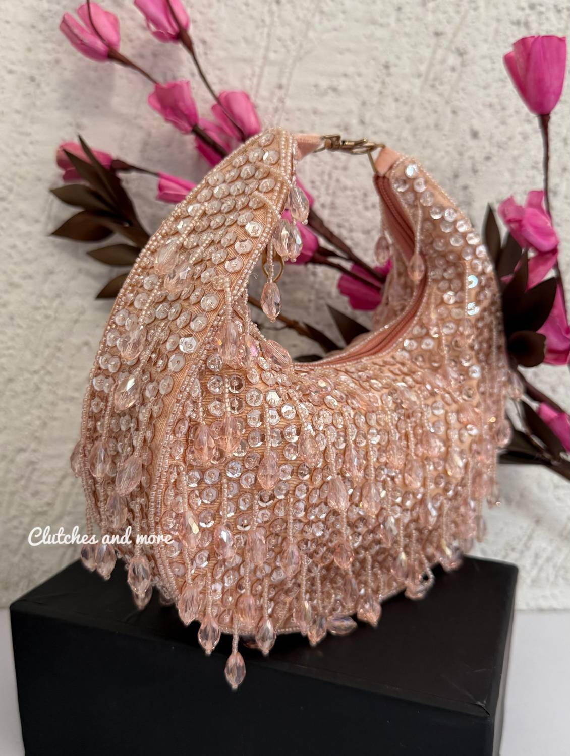 Crystal Chand Rose Gold Clutch