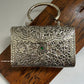 Brass Silver clutch with handle